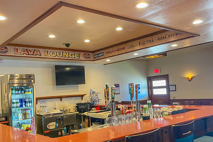 image of the Lava Lounge counter